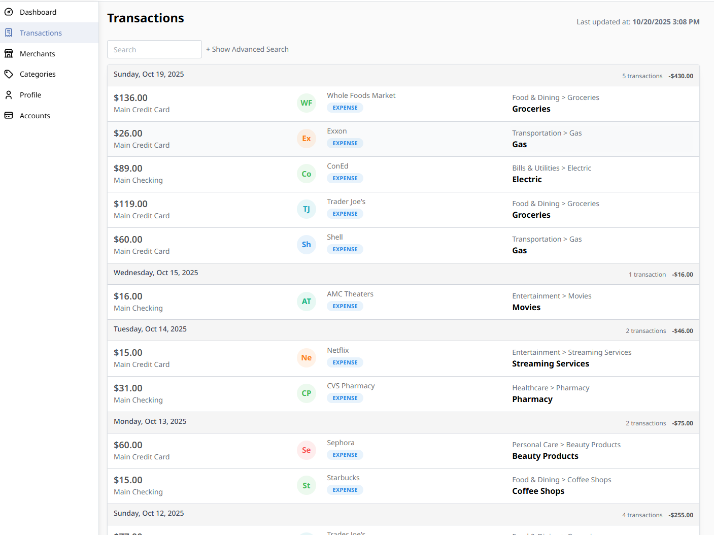 Transactions
